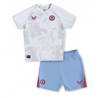 Koszulka piłkarska Aston Villa Strój wyjazdowy dla dzieci 2023-24 tanio Krótki Rękaw (+ Krótkie spodenki)
